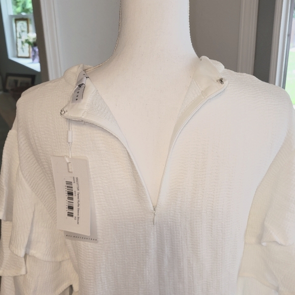 Anthropologie Endless Rose Tiered Ruffle Sleeve Blouse - Picture 8 of 11